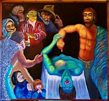Jezus eletre kelti az ozvegy fiat (160x140 cm) 2014,2021 net.jpg
