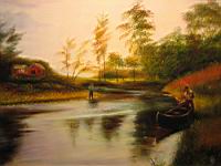 legyezo horgaszok 30x40 olaj fatabla (fishermens oil on wood.jpg